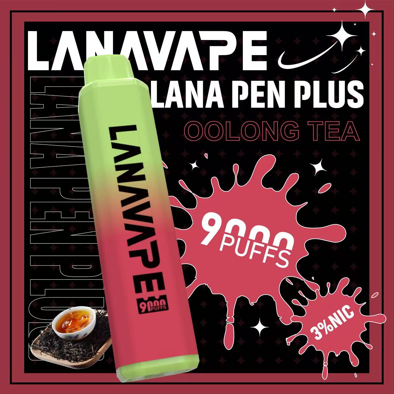 LANA Pen Plus 9000口發光一次性拋棄式電子煙烏龍茶口味開箱,小七電子煙現貨供應,還原炭焙冷萃茶韻搭配Mesh網芯與650mAh可充電式Type-C,無糖感去膩大口數潮流口糧指南